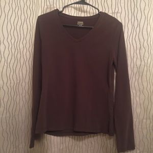 Merona Brown Long sleeve shirt size medium